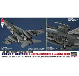 , , , HASEGAWA 1/72 AIRCRAFT WEAPOMS: VIII (U.S AIR/AIR MISSILES JAMMING PODS) HA35113