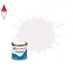 , , , SMALTO MODELLISMO HUMBROL NO 130 WHITE - SATIN - TINLET NO 1 (14ML)