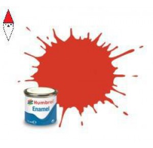 , , , SMALTO MODELLISMO HUMBROL NO 174 SIGNAL RED - SATIN - TINLET NO 1 (14ML)