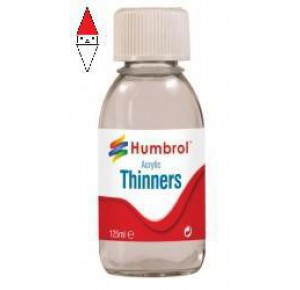 , , , SMALTO MODELLISMO HUMBROL ACRYLIC THINNERS 125ML BOTTLE