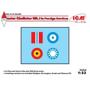 , , , ICM 1/32 GLOSTER GLADIATOR MK.I/II IN FOREIGN SERVICES