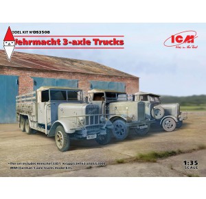 , , , ICM 1/35 WEHRMACHT 3-AXLE TRUCKS (HENSCHEL 33D1 KRUPP L3H163 LG3000)