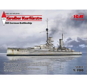 , , , ICM 1/700 GROSSER KURFUURST (FULL HULL AND WATERLINE) WWI GERMAN BATTLESHIP