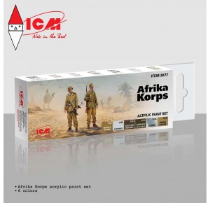 , , , ICM ACRYLIC SETS AFRICAN CORPS UNIFORM (6 BOTTLES X 12 ML)