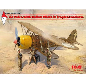 , , , ICM 1/32 CR.42 FALCO WITH ITALIAN PILOTS IN TROPICAL UNIFORM