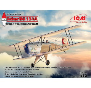 , , , ICM 1/32 BUCKER BU 131A GERMAN TRAINING AIRCRAFT