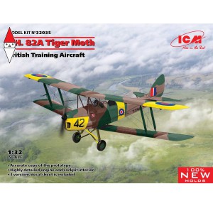 , , , ICM 1/32 D.H. 82A TIGER MOTH BRITISH TRAINING AIRCRAFT (NEW MOLDS)