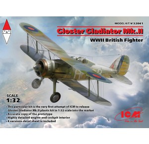 , , , ICM 1/32 GLOSTER GLADIATOR MK.II WWII BRITISH FIGHTER