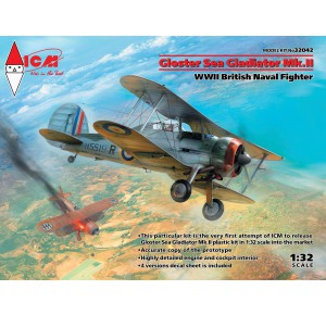 , , , ICM 1/32 GLOSTER SEA GLADIATOR MK.II  WWII BRITISH NAVAL FIGHTER