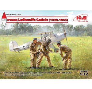 , , , ICM 1/32 GERMAN LUFTWAFFE CADETS (1939-1945) (3 FIGURES) (NEW MOLDS)