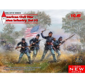 , , , ICM 1/35 AMERICAN CIVIL WAR UNION INFANTRY. SET 2 (NEW MOLDS)