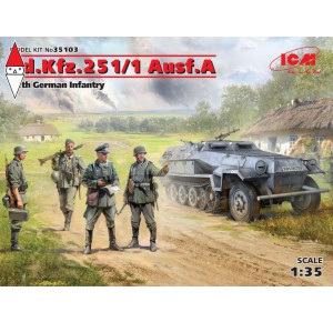, , , ICM 1/35 SD.KFZ.251/1 AUSF.A WITH GERMAN INFANTRY
