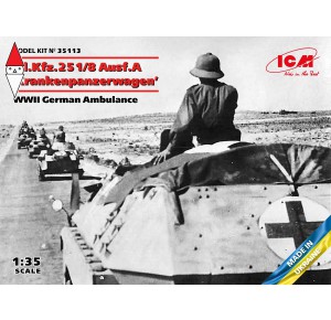 , , , ICM 1/35 SD.KFZ.251/8 AUSF.A KRANKENPANZERWAGEN WWII GERMAN AMBULANCE