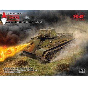 , , , ICM 1/35 OT-34/76 WWII SOVIET FLAMETHROWER TANK