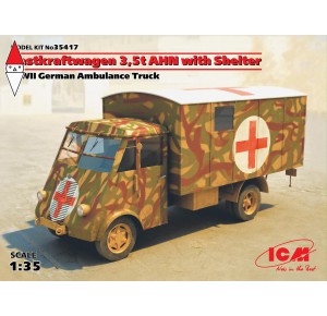 , , , ICM 1/35 LASTKRAFTWAGEN 35 T AHN WITH SHELTER WWII GERMAN AMBULANCE TRUCK