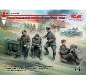 , , , ICM 1/35 GERMAN COMMAND VEHICLE CREW (1939-1942) (4 FIGURES) (NEW MOLDS)