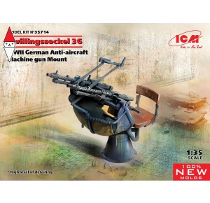 , , , ICM 1/35 ZWILLINGSSOCKEL 36 WWII GERMAN ANTI-AIRCRAFT MACHIHE GUN MOUNT