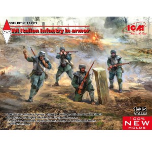 , , , ICM 1/35 WWI ITALIAN INFANTRY IN ARMOR (NEW MOLDS)