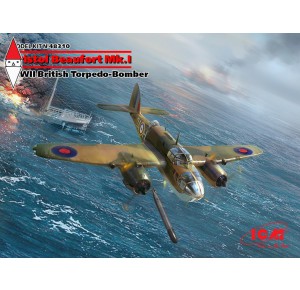 , , , ICM 1/48 BRISTOL BEAUFORT MK.I WWII BRITISH TORPEDO-BOMBER (NEW MOLDS)