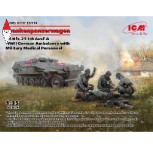 , , , ICM 1/35 KRANKENPANZERWAGEN SD.KFZ.251/8 AUSF.A