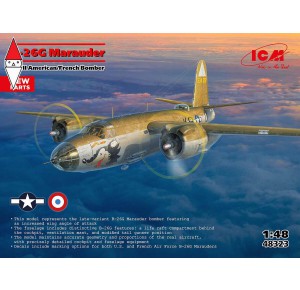 , , , ICM 1/48 B-26G MARAUDER WWII  AMERICAN/FRANCE BOMBER