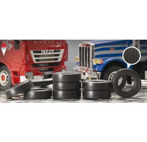 , , , ITALERI 1/24 TRUCK RUBBER TYRES (8X)