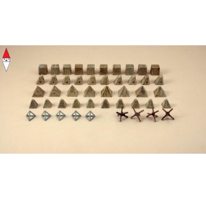 , , , ITALERI 1/72 ANTI TANK OBSTACLES