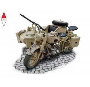 , , , ITALERI 1/9 GERMAN MILITARY MOTORCYCLE R75 WITH SIDECAR