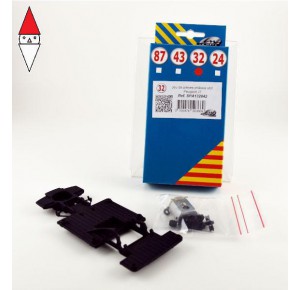 , , , LE MANS MINIATURES PEUGEOT J7 - RACING CHASSIS SET WITH MOTOR. GUIDE BLADE. 12T