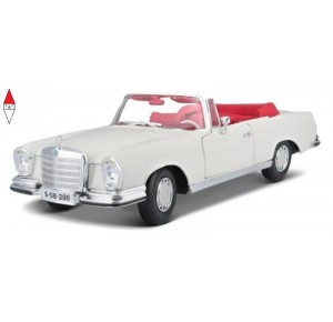 , , , MODELLINO STATICO MAISTO 1/18 1967 MERCEDES-BENZ 280SE, CABRIO CREAM