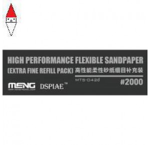, , , MENG HIGH PERFORMANCE FLEXIBLE SANDPAPER EXTRA FINE REFILL PACK 2000