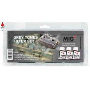 , , , SMALTO MODELLISMO MIG GREY TONES FILTER SET