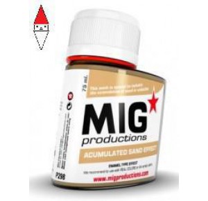 , , , SMALTO MODELLISMO MIG ACUMULATED SAND EFFECT 75ML
