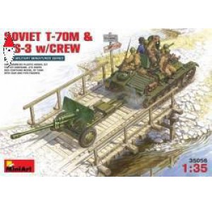 , , , MINI ART 1/35 SOVIET T-70 M AND ZIS -3 WITH CREW