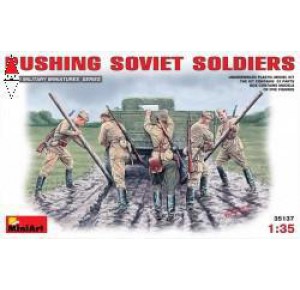 , , , MINI ART 1/35 PUSHING SOVIET SOLDIERS