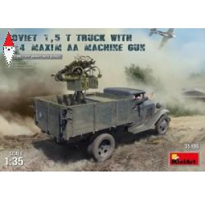 , , , MINI ART 1/35 SOVIET 1,5 T TRUCK W/ M-4 MAXIM AA MACHINE GUN