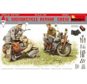 , , , MINI ART 1/35 U.S. MOTORCYCLE REPAIR CREW SPECIAL EDITION