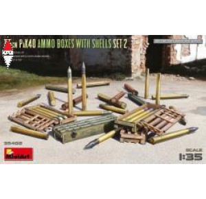 , , , MINI ART 1/35 7.5CM PAK40 AMMO BOXES WITH SHELLS SET 2