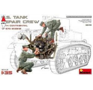 , , , MINI ART 1/35 U.S. TANK REPAIR CREW WITH CONTINENTAL W-670 ENGINE