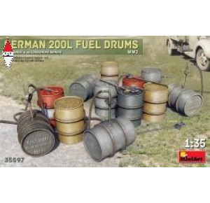 , , , MINI ART 1/35 GERMAN 200L FUEL DRUMS WW2