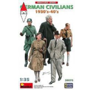 , , , MINI ART 1/35 GERMAN CIVILIANS 1930-40 S RESIN HEADS