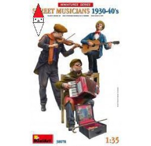 , , , MINI ART 1/35 STREET MUSICIANS 1930-40  S INCLUDE 3 FIGURE E ACCESSORI