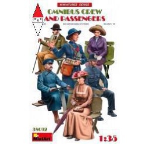 , , , MINI ART 1/35 OMNIBUS CREW AND PASSENGERS INCLUDE 6 FIGURE E ACCESSORI