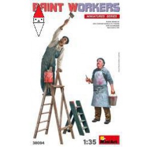 , , , MINI ART 1/35 PAINT WORKERS WITH ACCESSORIES