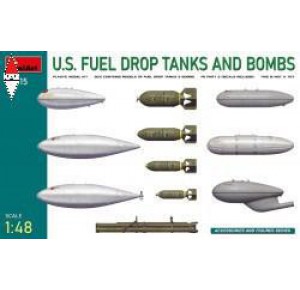 , , , MINI ART 1/48 U.S. FUEL DROP TANKS AND BOMBS