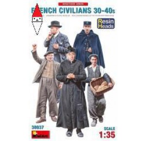 , , , MINI ART 1/35 FRENCH CIVILIANS 30-40S. RESIN HEADS