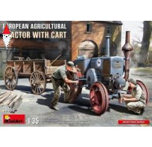 , , , MINI ART 1/35 EUROPEAN  AGRICULTURAL TRACTOR WITH CART