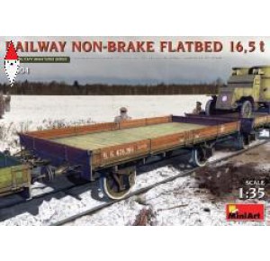 , , , MINI ART 1/35 RAILWAY NON-BRAKE FLATBED 16.5 T