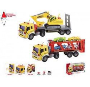, , , MONDO MOTORS 1/18 FRICTION TRAILER TRUCKS ASSORTMENT