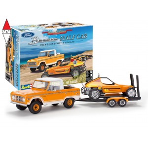 , , , MONOGRAM 1/25 BRONCO HALF CAB WITH DUNE BUGGY AND TRAILER [SPECIAL EDITION]